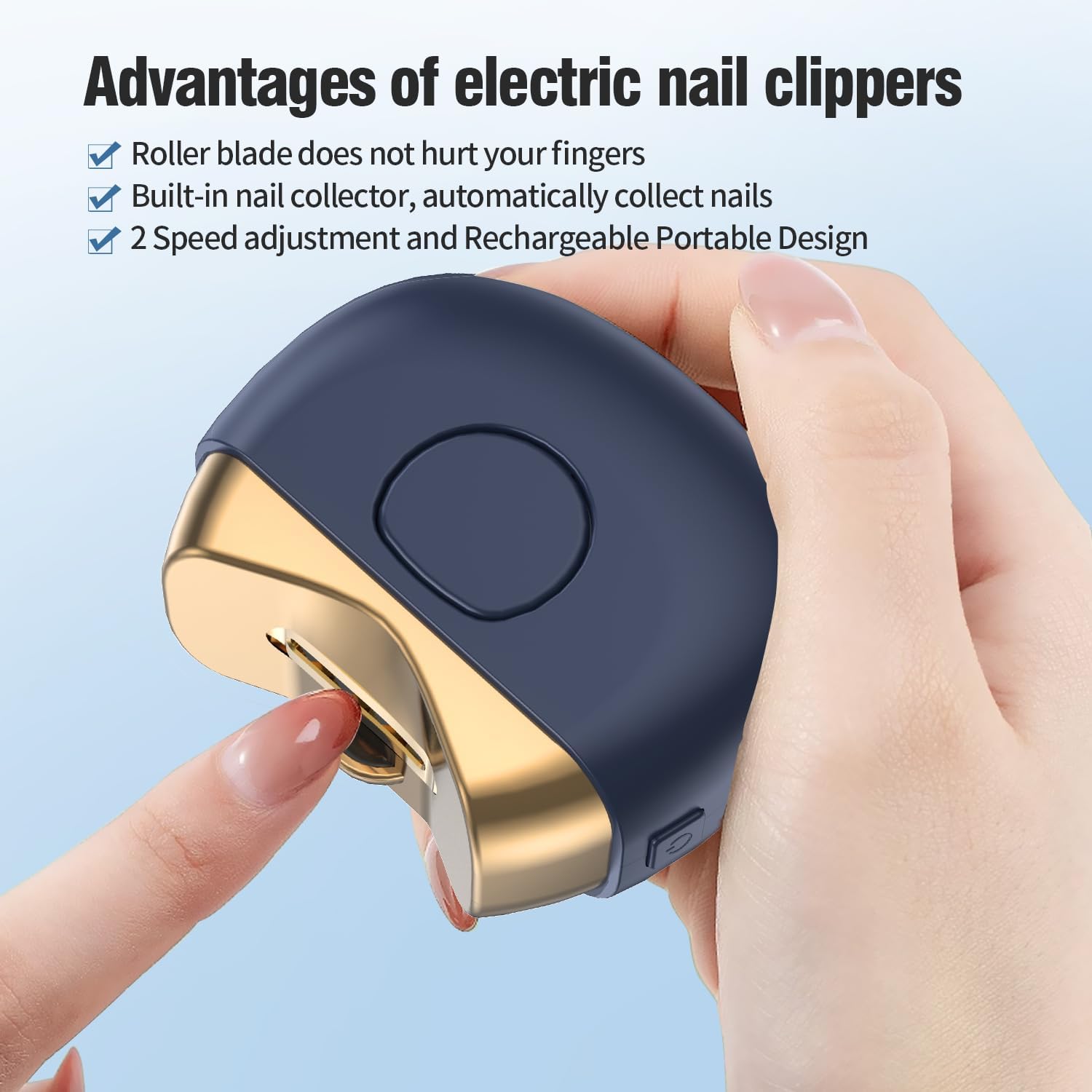 USB Rechargeable Automatic Nail Clipper with LED & 2 Speeds USB Rechargeable Automatic Nail Clipper with LED & 2 Speeds