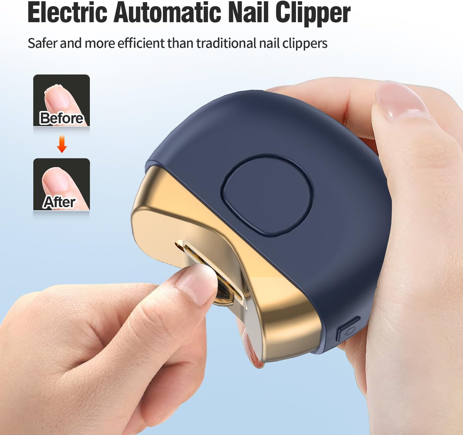 USB Rechargeable Automatic Nail Clipper with LED & 2 Speeds USB Rechargeable Automatic Nail Clipper with LED & 2 Speeds