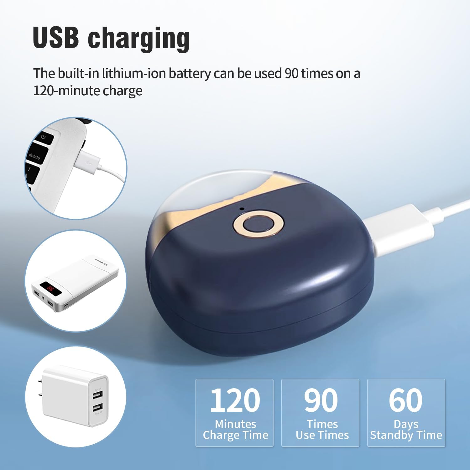 USB Rechargeable Automatic Nail Clipper with LED & 2 Speeds USB Rechargeable Automatic Nail Clipper with LED & 2 Speeds