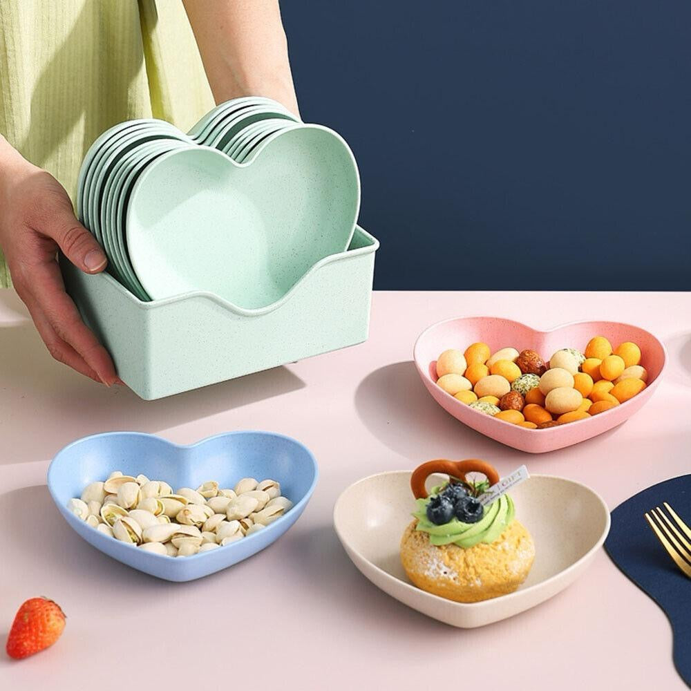 Pack Of 8 Heart Plate Set Pack Of 8 Heart Plate Set