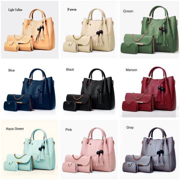 High Quality Cynthetic Leather 3 Piece Hand Bag High Quality Cynthetic Leather 3 Piece Hand Bag