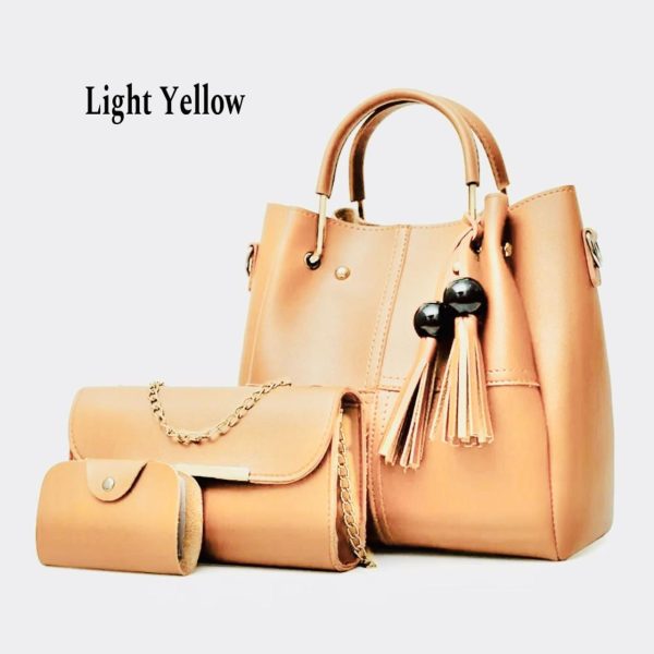 High Quality Cynthetic Leather 3 Piece Hand Bag High Quality Cynthetic Leather 3 Piece Hand Bag