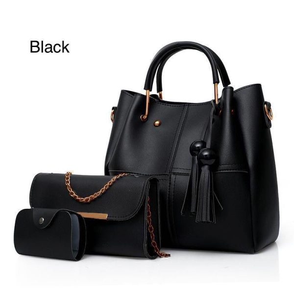 High Quality Cynthetic Leather 3 Piece Hand Bag High Quality Cynthetic Leather 3 Piece Hand Bag
