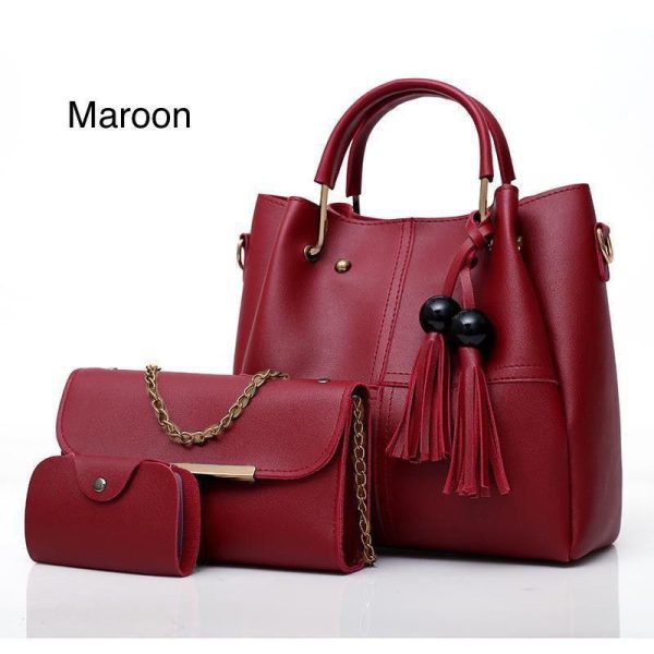 High Quality Cynthetic Leather 3 Piece Hand Bag High Quality Cynthetic Leather 3 Piece Hand Bag