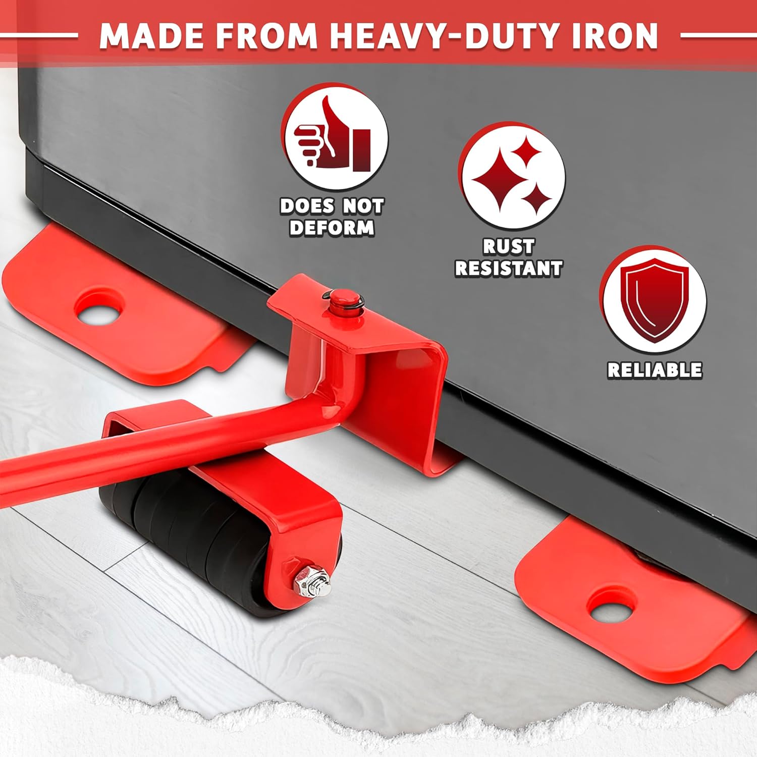 Furniture Lifter Tool Transport Shifter - Heavy Duty Appliance Rollers Moving Men Furniture Or Refrigerator Sliders for Tile Floors - Appliance Mover Leverage Tools for Hardwood Floors