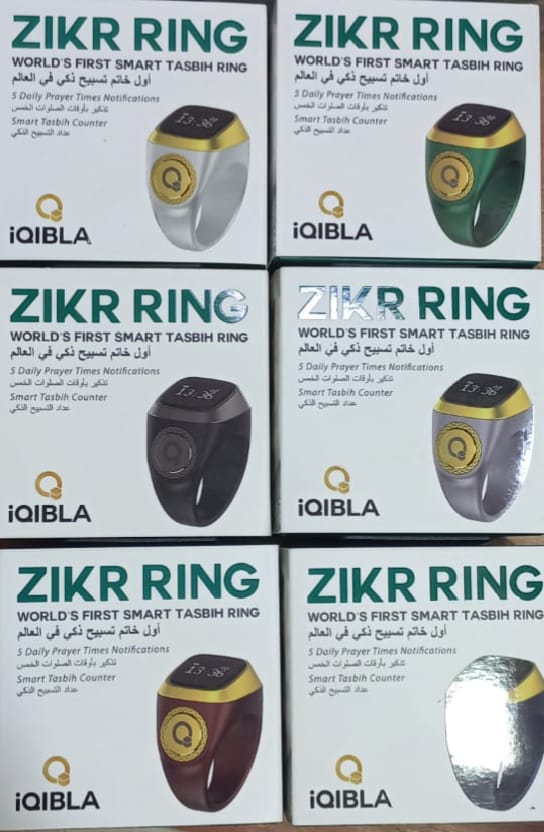 iQibla Zikr lite Smart Ring Tasbih – Electronic Zikr Counter Tasbeeh – Bluetooth & Waterproof